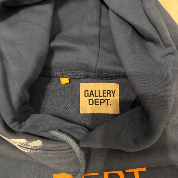 Gallery Dept Blue Paint Pullover Hoodie Men’s Size Medium or Large - Picture 3 of 4